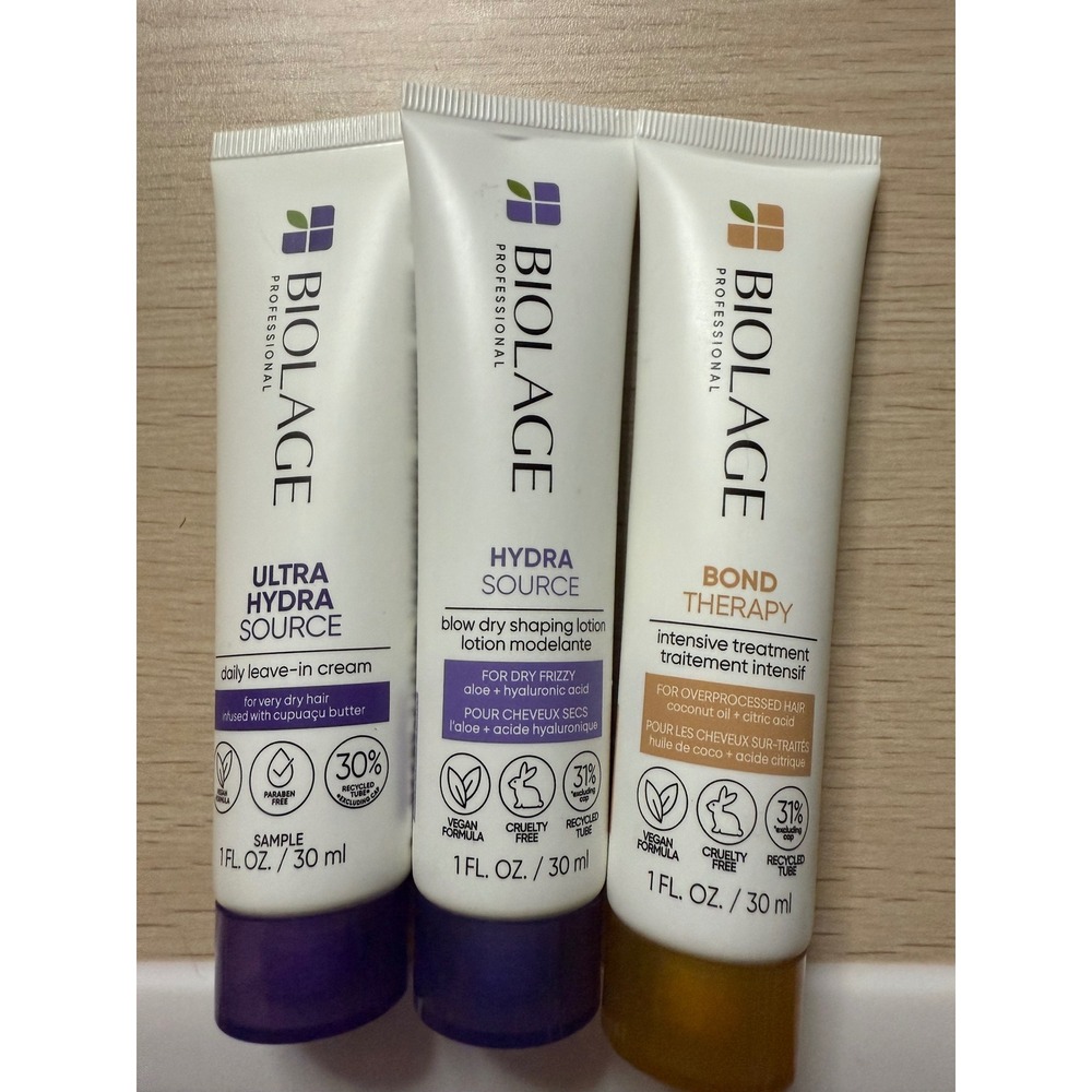 Biolage Hair Treatment Set Unisex 1oz Multi NEW Travel Hydra Source Bond Therapy